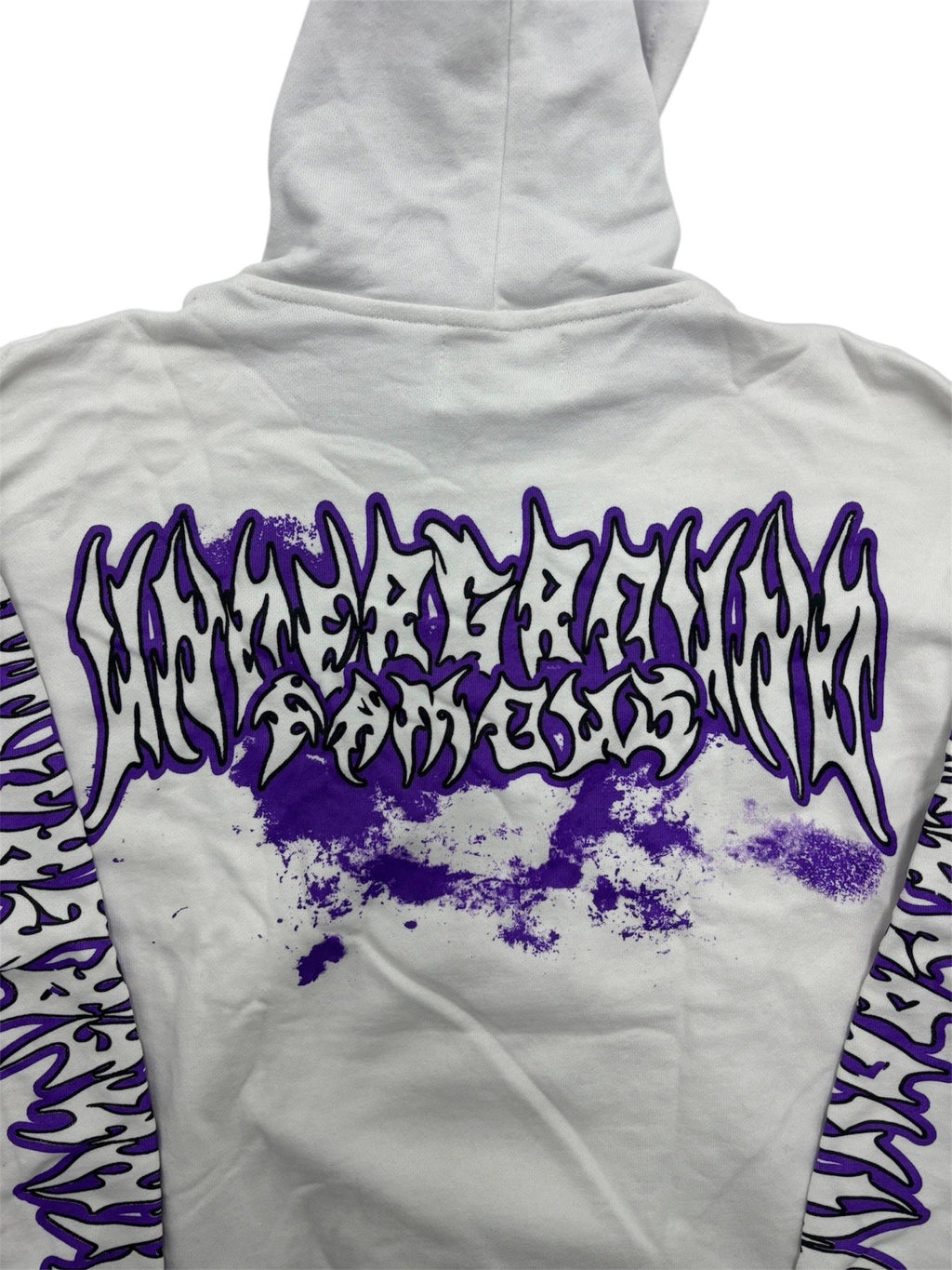 Satin Lined Hoodie White Hoodie