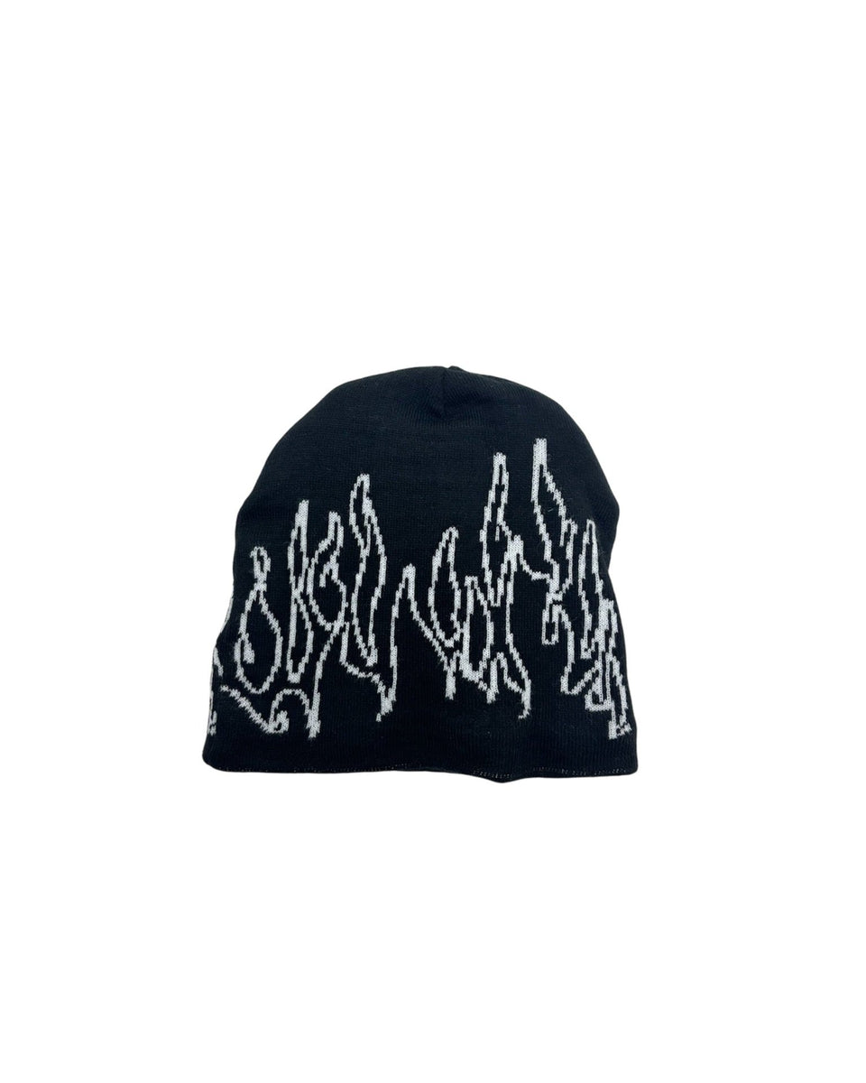 satin Beanie Flame Beanie