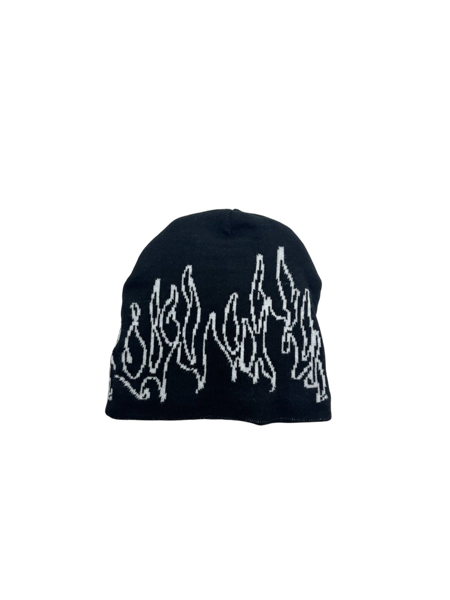 satin Beanie Flame Beanie