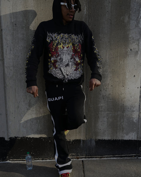 black satin hoodie undergroundfamous