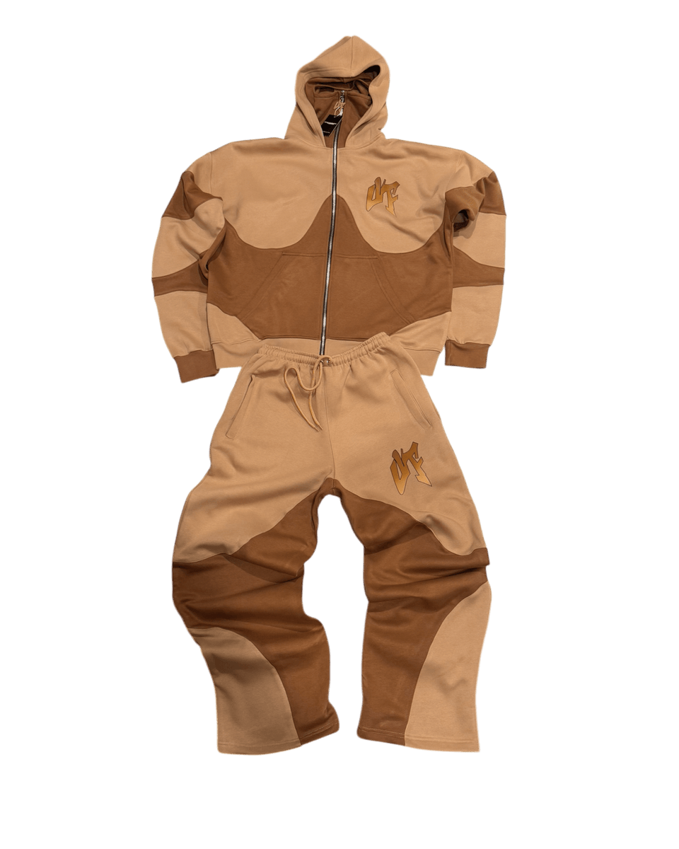 Brown Balaclava Hoodie Full Set