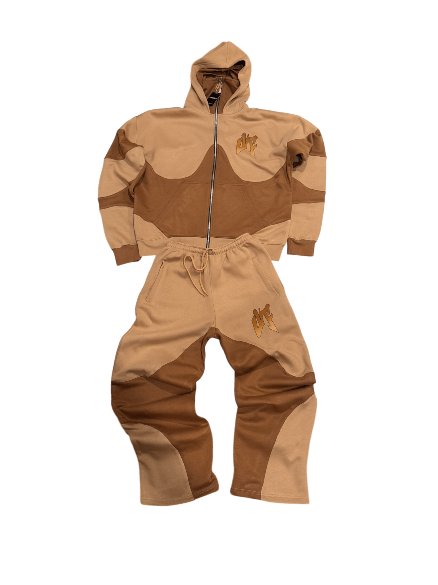 Brown Balaclava Hoodie Full Set