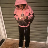 Pink masked vision hoodie 