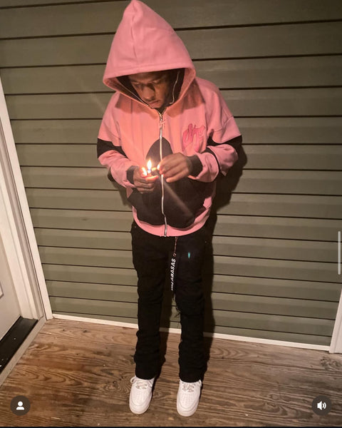 Pink masked vision hoodie 