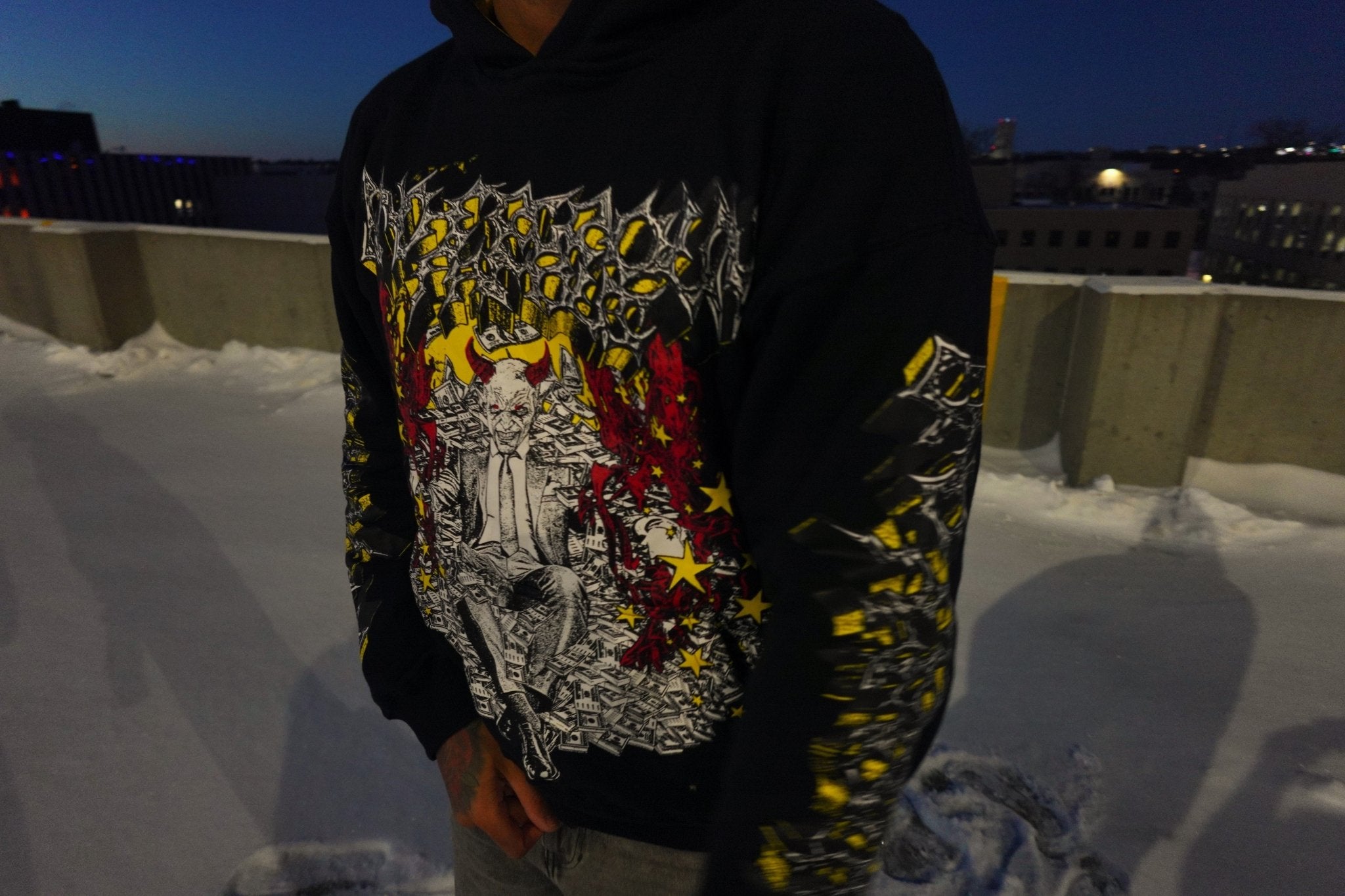Satin hoodie
