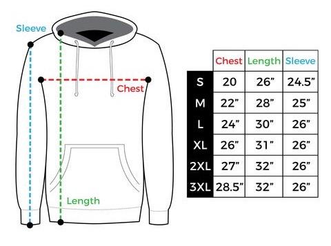 SIZING CHART HOODIES