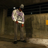 Purple Satin Hoodie Streetwear