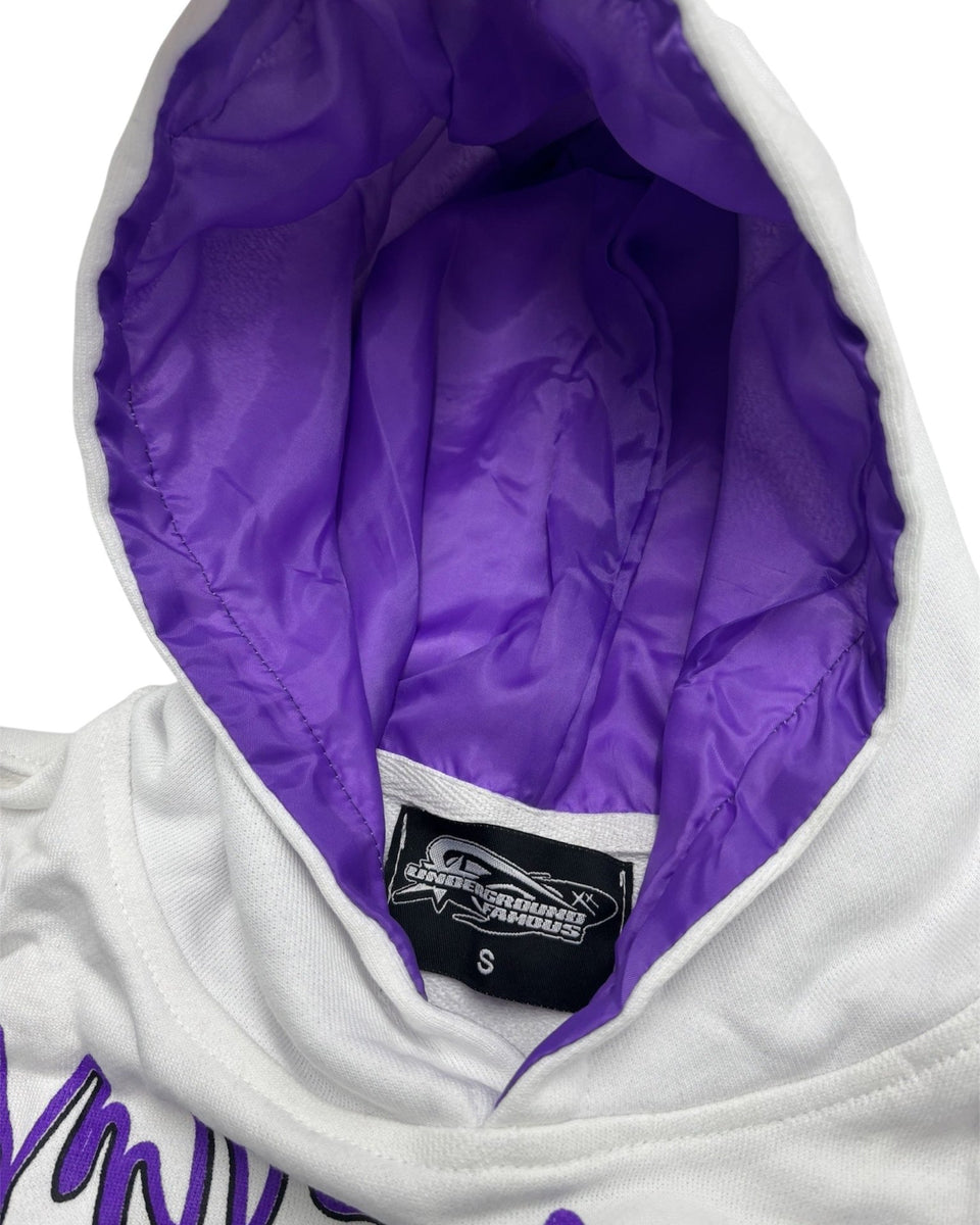 Purple Text Hoodie