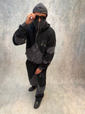 black full zip tracksuit