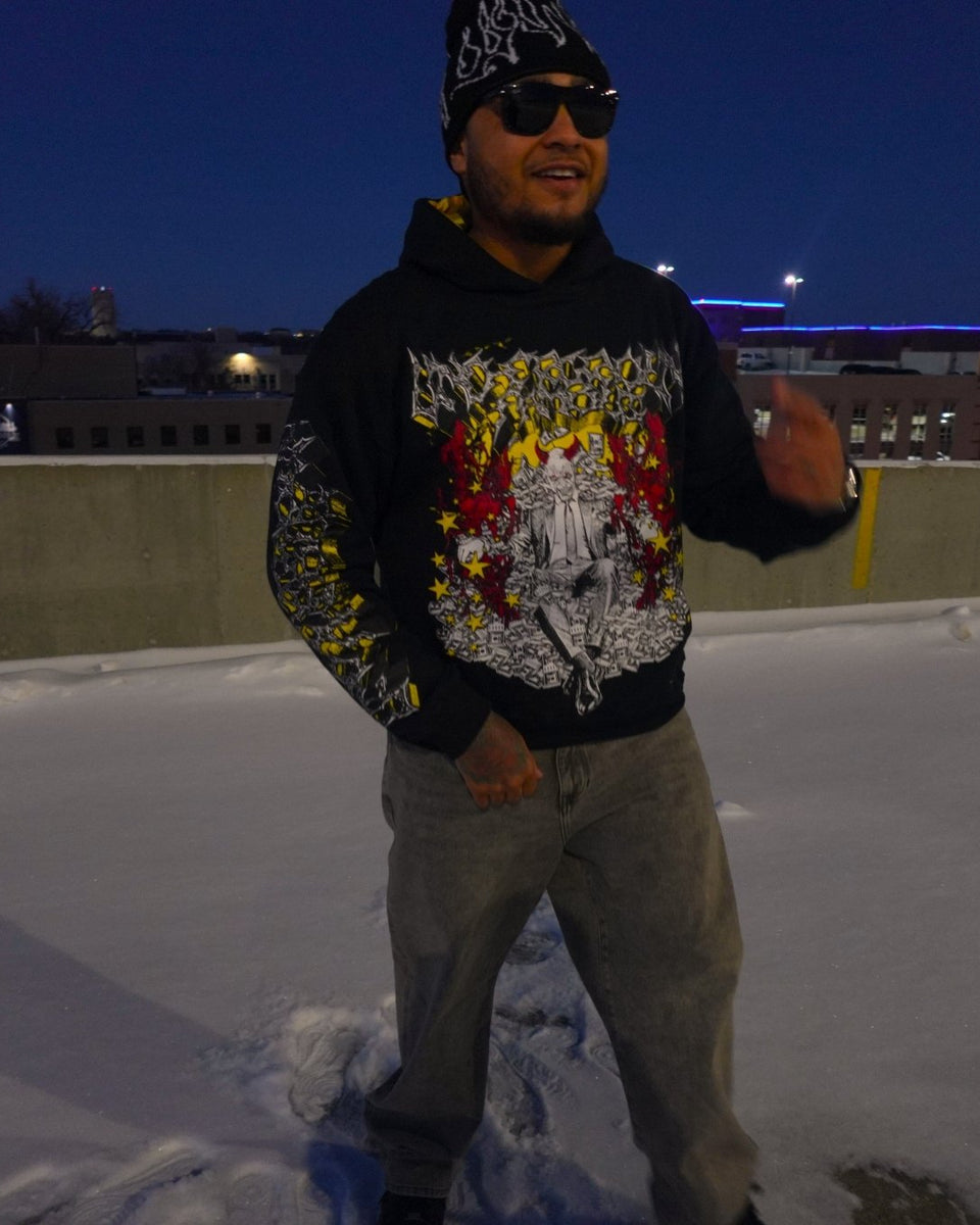 Money Over Evil Gold Edition Hoodie - UndergroundFamous - Clothing Store