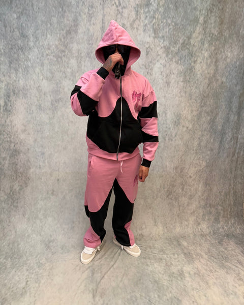 mask tracksuit pink cotton