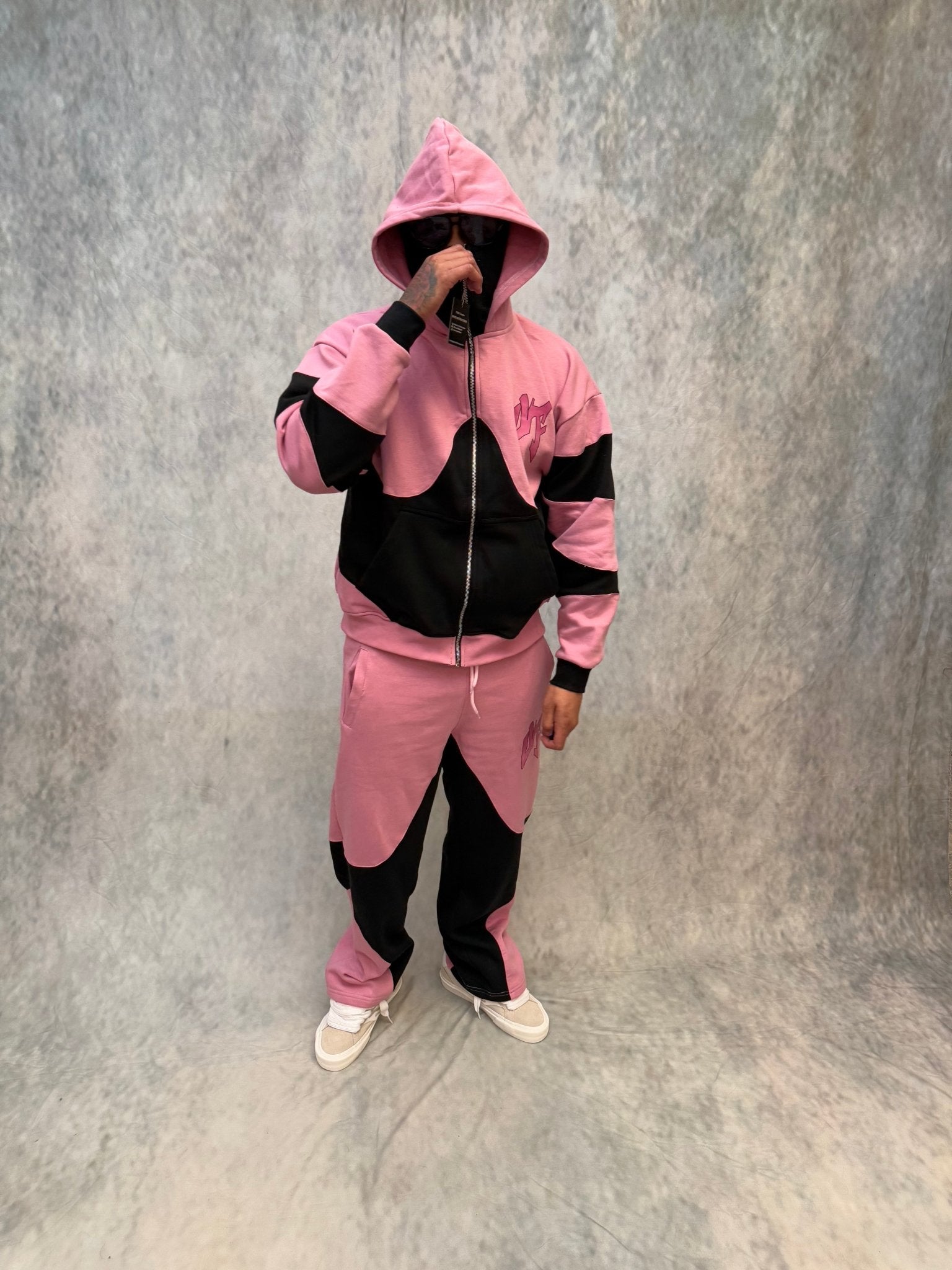 mask tracksuit pink cotton