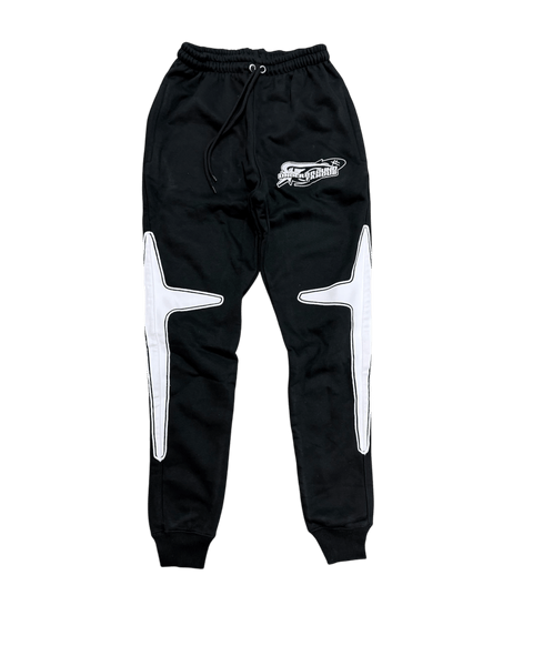 black y2k joggers